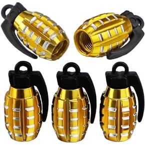 غطاء صمام الإطار، غطاء جذعي للصمام لشاحنة السيارة الرائعة UTV SUV للدراجات النارية غطاء جذعي عالمي لملحقات السيارة (5 عبوات) (برتقالي)، برتقالي، أخضر، فضي in Kuwait