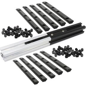 10Pcs 2020 Series Aluminum Extrusion Profile Corner Bracket Straight Line Connector Extruded AluminIum Brackets with M5 Screw for 6mm T/V Slot 20 Rail New