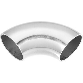 uxcell OD 1.25 Inch 90 Degree SS304 Stainless Steel Bend Tube Exhaust Elbow Pipe for Car Modified Exhaust System 3.35" Arc Length Piping Silver Tone