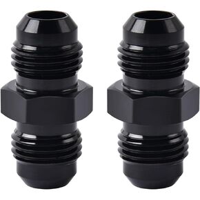 2PCS 6AN Male to Male Flare Union Coupler Fitting Coupling Straight