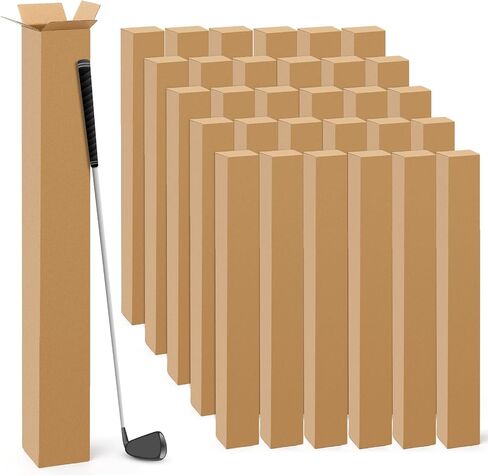 Qilery 30 Pcs Tall Corrugated Boxes Moving Boxes Shipping Boxes Corrugated Packaging Boxes for Golf Club Shipping, Packaging, Moving, Storage Home or Business (4x4x40 Inches) in Saudi Arabia