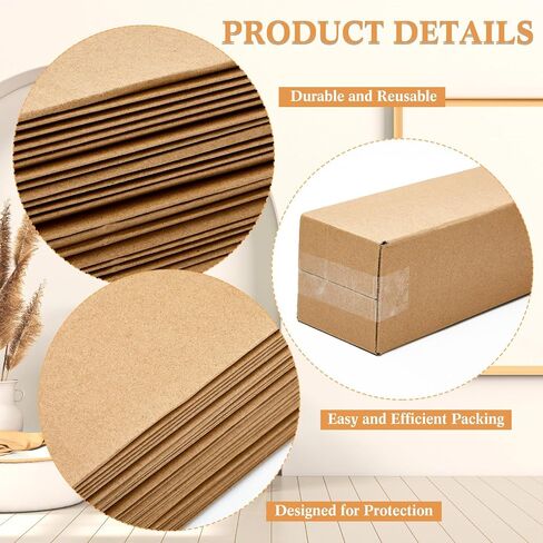 Qilery 30 Pcs Tall Corrugated Boxes Moving Boxes Shipping Boxes Corrugated Packaging Boxes for Golf Club Shipping, Packaging, Moving, Storage Home or Business (4x4x40 Inches) in Saudi Arabia