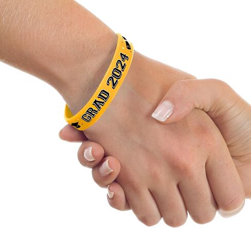 48 PCS Class of 2024 bracelets Graduation celebration bracelet Silicone graduation bracelets for Teacher Students Congrats Graduates Gifts Graduation Party Supplies in Saudi Arabia