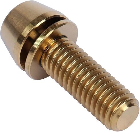 6 قطعة من التيتانيوم M6x16mm 18mm 20mm مسمار رأس سداسي مدبب ألين لتركيب الدراجة (ذهبي، M6x18mm) in Kuwait