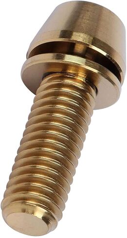 6 قطعة من التيتانيوم M6x16mm 18mm 20mm مسمار رأس سداسي مدبب ألين لتركيب الدراجة (ذهبي، M6x18mm) in Kuwait