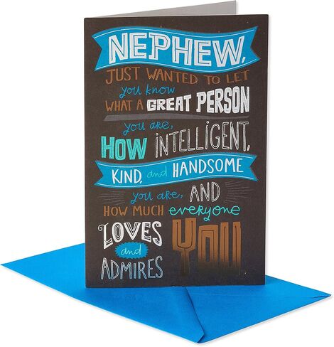 American Greetings Birthday Card for Nephew (Be Your Amazing Self) in Saudi Arabia