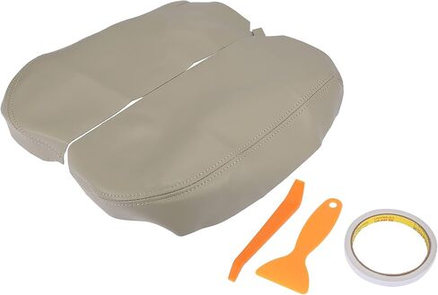 X AUTOHAUX Pair Car Center Console Lid Armrest Seat Box Cover Protector Replacement Microfiber Leather for Acura MDX 2007-2013 Beige in Saudi Arabia