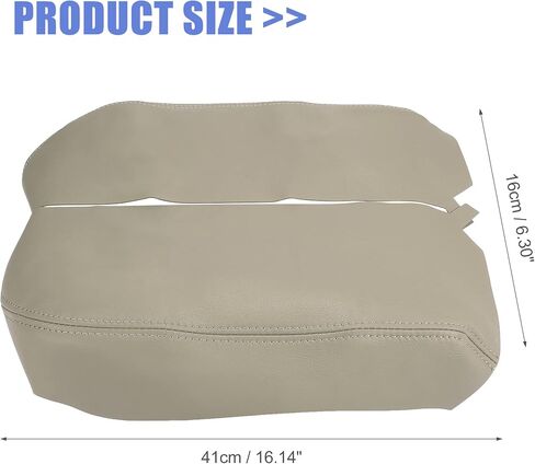 X AUTOHAUX Pair Car Center Console Lid Armrest Seat Box Cover Protector Replacement Microfiber Leather for Acura MDX 2007-2013 Beige in Saudi Arabia