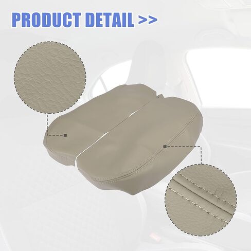 X AUTOHAUX Pair Car Center Console Lid Armrest Seat Box Cover Protector Replacement Microfiber Leather for Acura MDX 2007-2013 Beige in Saudi Arabia