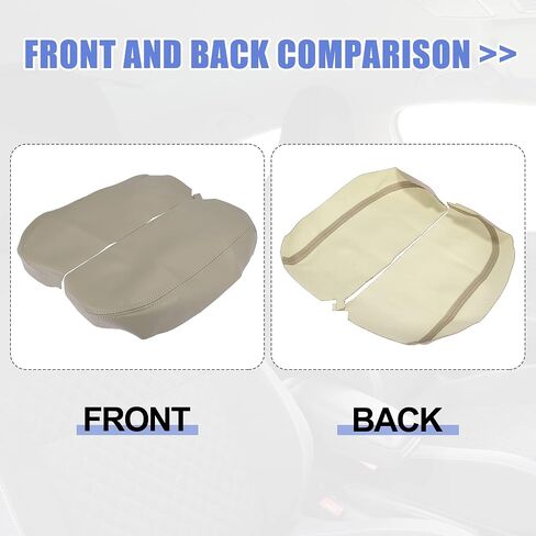 X AUTOHAUX Pair Car Center Console Lid Armrest Seat Box Cover Protector Replacement Microfiber Leather for Acura MDX 2007-2013 Beige in Saudi Arabia