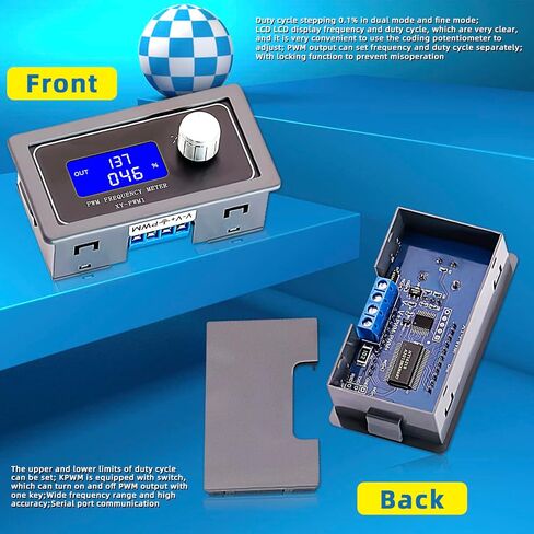 2Pack DC 3.3V-30V Adjustable Output 1Hz-150kHz PWM Pulse Frequency Duty Cycle Square Wave Signal Generator Module XY-PWM Signal in Kuwait