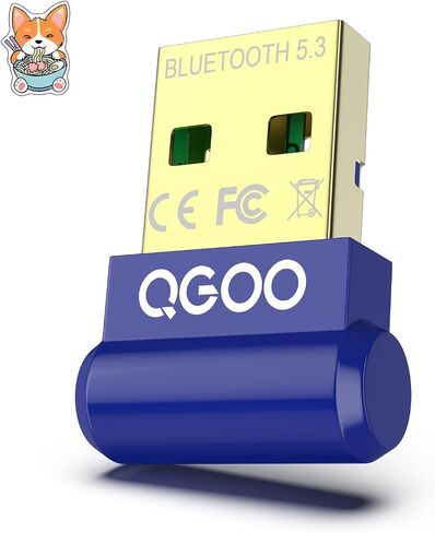 USB Bluetooth Adapter for PC - QGOO Bluetooth Dongle 5.3 EDR, Wireless Bluetooth Receiver for Desktop Computer Laptop Bluetooth Windows 8.1/10/11（blue-012） in Saudi Arabia