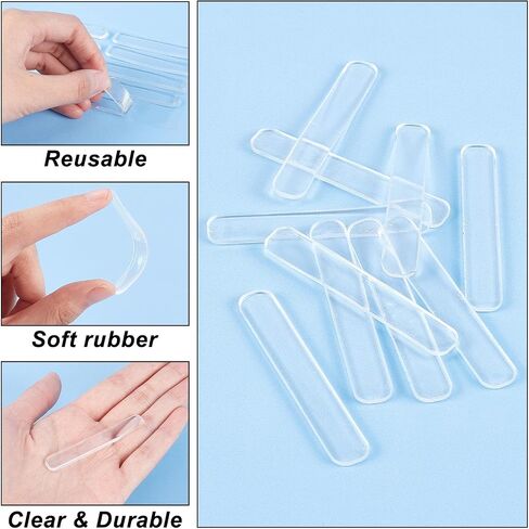 gorgecraft 20pcs شفافة 2.24 بوصة شريط مقبض الباب الوفير حامي الجدار الناعم مقبض الباب ذاتية اللصق للجدار درع الحرس انزلاق مصدات الباب واضحة سدادة كاتم الصوت in Saudi Arabia
