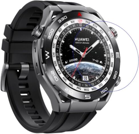 واقي شاشة من الزجاج المقوى متوافق مع ساعة Huawei Watch Ultimate، واقي 0.33 ملم مضاد للخدش للساعة الذكية in Saudi Arabia