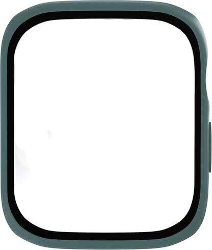 2 Pack Hard PC Case with Tempered Glass Screen Protector Compatible with Apple Watch Series 7 45mm Case, Ultra-Thin Scratch Resistant Overall Protective Cover for iWatch Men Women, Blue in Kuwait