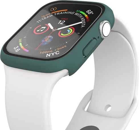 2 Pack Hard PC Case with Tempered Glass Screen Protector Compatible with Apple Watch Series 7 45mm Case, Ultra-Thin Scratch Resistant Overall Protective Cover for iWatch Men Women, Blue in Kuwait