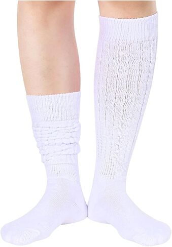 جوارب Zmart Slouch للنساء جوارب Scrunch للفتيات، جوارب سوداء بيضاء في الثمانينيات، جوارب سميكة رمادية in Saudi Arabia