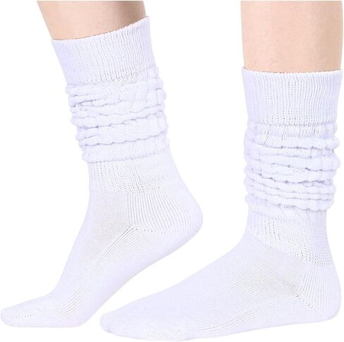 جوارب Zmart Slouch للنساء جوارب Scrunch للفتيات، جوارب سوداء بيضاء في الثمانينيات، جوارب سميكة رمادية in Saudi Arabia