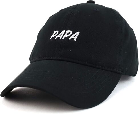 Trendy Apparel Shop Papa Embroidered Soft Crown 100% Brushed Cotton Cap in Saudi Arabia