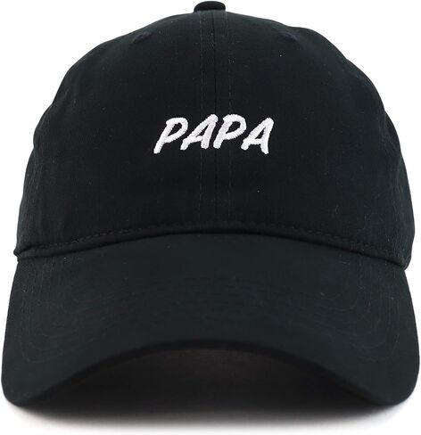 Trendy Apparel Shop Papa Embroidered Soft Crown 100% Brushed Cotton Cap in Saudi Arabia