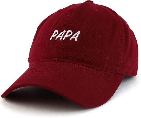 Trendy Apparel Shop Papa Embroidered Soft Crown 100% Brushed Cotton Cap in Saudi Arabia