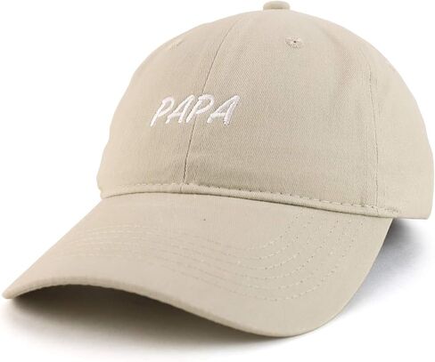 Trendy Apparel Shop Papa Embroidered Soft Crown 100% Brushed Cotton Cap in Saudi Arabia