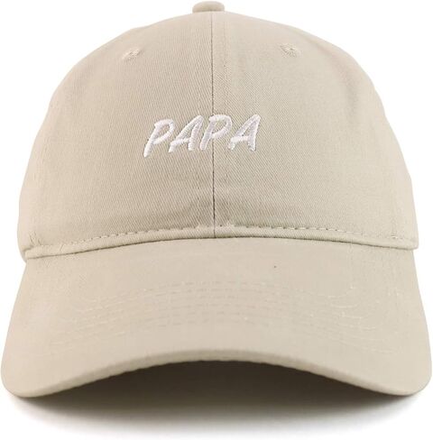 Trendy Apparel Shop Papa Embroidered Soft Crown 100% Brushed Cotton Cap in Saudi Arabia
