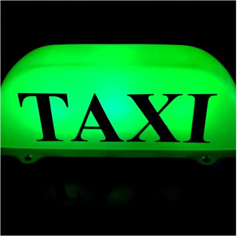 1PC White Shell 12V LED Magnetic Taxi Light Waterproof LED Roof Sign Taxi Dome Light with 3 Meter Power Plug Line (LED Colour: Blue) in Kuwait