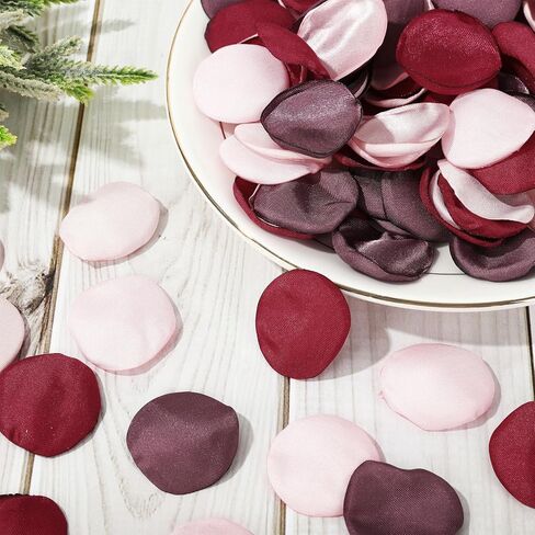 AnyDesign 600Pcs Silk Rose Blush Pink Flower Petals Artificial Scatter Flowers for Bridal Shower Romantic Night Wedding Aisle Table Centerpieces Decorations in Saudi Arabia