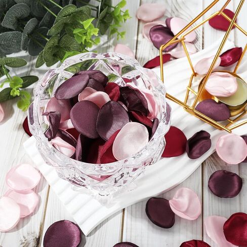 AnyDesign 600Pcs Silk Rose Blush Pink Flower Petals Artificial Scatter Flowers for Bridal Shower Romantic Night Wedding Aisle Table Centerpieces Decorations in Saudi Arabia