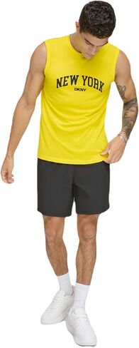 DKNY Men's Sleeveless Quick Dry 40+ Protection UPF Top in Saudi Arabia