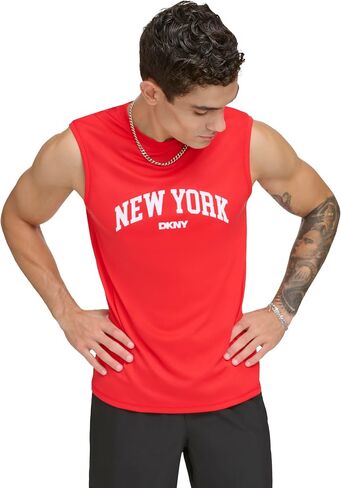 DKNY Men's Sleeveless Quick Dry 40+ Protection UPF Top in Saudi Arabia