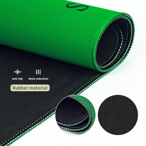Mahjong Mat, Anti Slip and Noise Reduction Table Cover for Mahjong, Poker, Card Games, Board Games, Slip Resistant Mat(Green) (100cm（39.37in）) in Kuwait