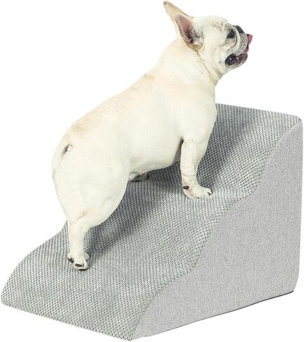 Dog Stairs for Small Dogs, 9" 2 Tiers Pet Stairs for High Beds and Couch, Density Foam Durable Ramp with Non-Slip Fabric Cover for Puppy, Cats in Saudi Arabia