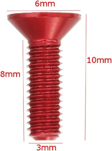 20pcs M3 Flat Screws 7075 Aluminum Alloy Allen Screws Hex Socket Flat Head Cap Screws (Purple, 10mm) in Saudi Arabia