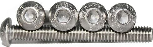 Fullerkreg Button Head Hex Drive Screw Passivated 18-8 Stainless Steel, M10 x 1.50 mm Thread, 20mm Long,Packs of 10 in Saudi Arabia