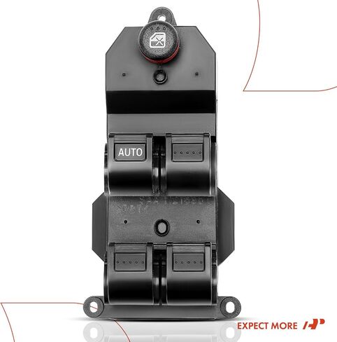 مفتاح نافذة رئيسي لجانب السائق الأمامي A-Premium - متوافق مع Honda Civic 2001-2005 (4 أبواب سيدان)، Honda CR-V CRV 2002-2006 - يستبدل الجزء # 35750-S5A-305ZA، 35750-S9A-305، أمامي اليسار LH in Saudi Arabia