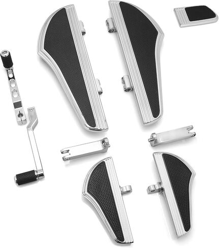 Defiance floorboards for Harley Touring street glide FLHX FLT FLHR FLHXS FLHTCUTG chromed rear footboards and Heel Toe Shift Levers (Chromed) in Saudi Arabia