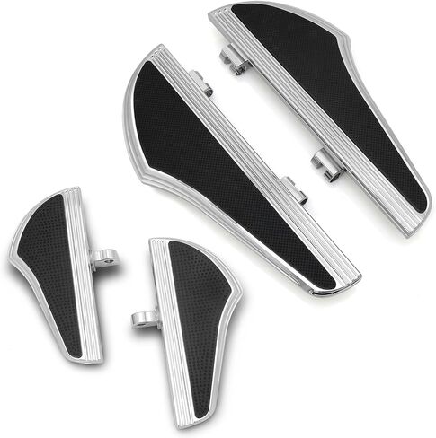 Defiance floorboards for Harley Touring street glide FLHX FLT FLHR FLHXS FLHTCUTG chromed rear footboards and Heel Toe Shift Levers (Chromed) in Saudi Arabia