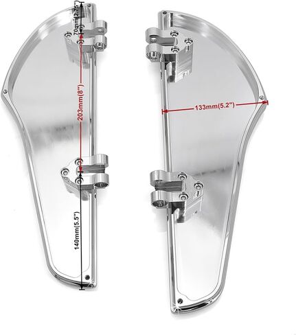 Defiance floorboards for Harley Touring street glide FLHX FLT FLHR FLHXS FLHTCUTG chromed rear footboards and Heel Toe Shift Levers (Chromed) in Saudi Arabia