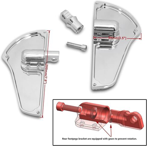 Defiance floorboards for Harley Touring street glide FLHX FLT FLHR FLHXS FLHTCUTG chromed rear footboards and Heel Toe Shift Levers (Chromed) in Saudi Arabia