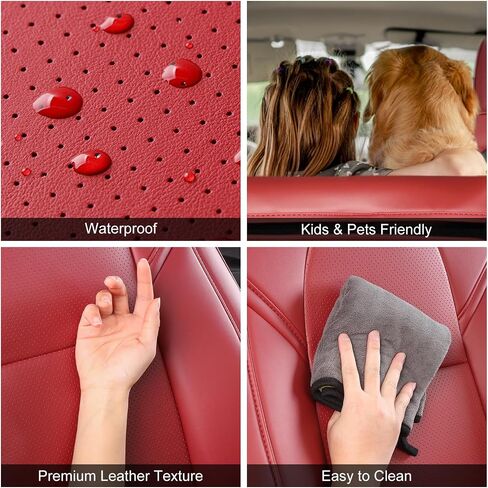 Tesla Model 3 Car Seat Covers Nappa Leather Car Interior Seat Airbag Compatible Cushion Cover Full Set Custom Fit 2023 2022 2021 2020 2019 2018, Nappa Black in Saudi Arabia