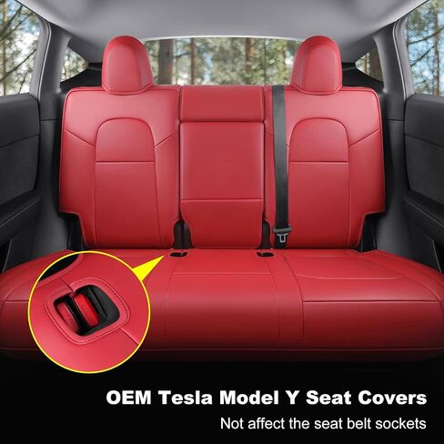 Tesla Model 3 Car Seat Covers Nappa Leather Car Interior Seat Airbag Compatible Cushion Cover Full Set Custom Fit 2023 2022 2021 2020 2019 2018, Nappa Black in Saudi Arabia