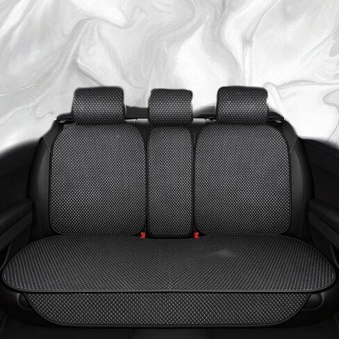 Auto Newer 2PCS Luxury Breathable Car Seat Cover,Front Car Seat Protector, Fit Four Seasons of Universal Automotive Vehicle Cushion Cover, Compatible with 90% Cars,SUV,Trucks (Black,Front Seats) in Saudi Arabia