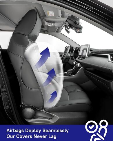 غطاء مقعد تغطية كاملة من Weather Liner لسيارة Toyota RAV4 Custom Fit 2019 2020 2021 2022 2023 2024 LE XLE Limited (AWD) XLE Premium (ليس للهجين) مجموعة ملحقات السيارة الداخلية الجلدية لـ RAV 4 in Saudi Arabia