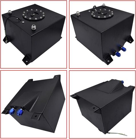 5 Gallon Coated Aluminum Fuel Cell Gas Tank & Level Sender for Racing/drifting Black in Saudi Arabia