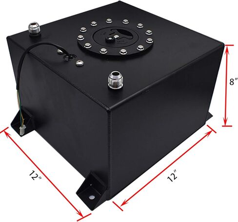 5 Gallon Coated Aluminum Fuel Cell Gas Tank & Level Sender for Racing/drifting Black in Saudi Arabia