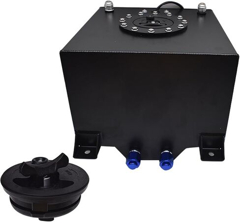 5 Gallon Coated Aluminum Fuel Cell Gas Tank & Level Sender for Racing/drifting Black in Saudi Arabia