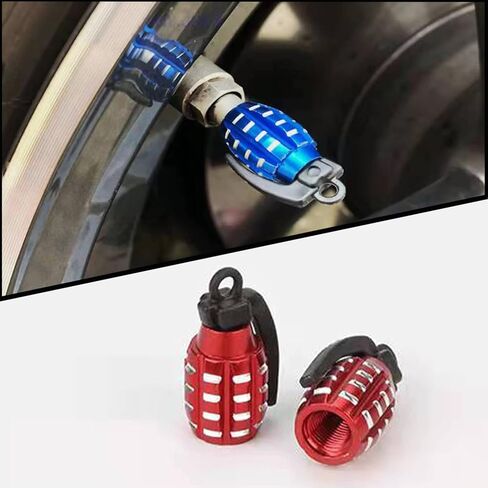 غطاء صمام الإطار، غطاء جذعي للصمام لشاحنة السيارة الرائعة UTV SUV للدراجات النارية غطاء جذعي عالمي لملحقات السيارة (5 عبوات) (برتقالي)، برتقالي، أخضر، فضي in Kuwait