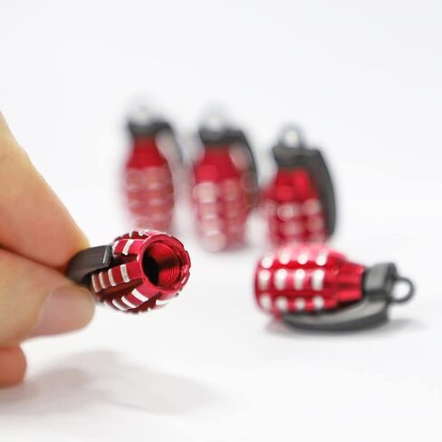 غطاء صمام الإطار، غطاء جذعي للصمام لشاحنة السيارة الرائعة UTV SUV للدراجات النارية غطاء جذعي عالمي لملحقات السيارة (5 عبوات) (برتقالي)، برتقالي، أخضر، فضي in Kuwait